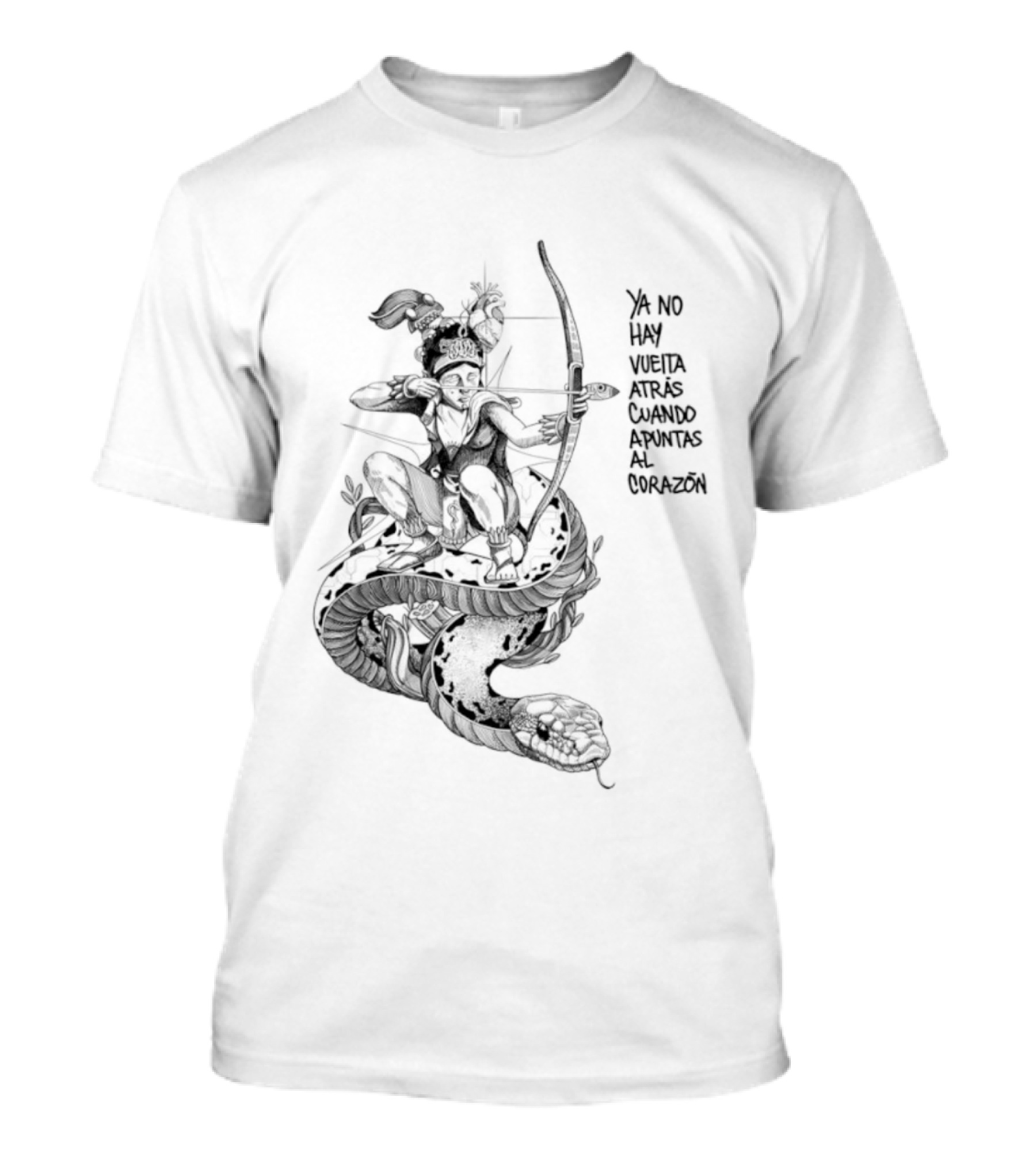 Ya No Hay Vuelta Atrás Cuando Apuntas Al Corazón Arco Y Flecha Silueta T-Shirt