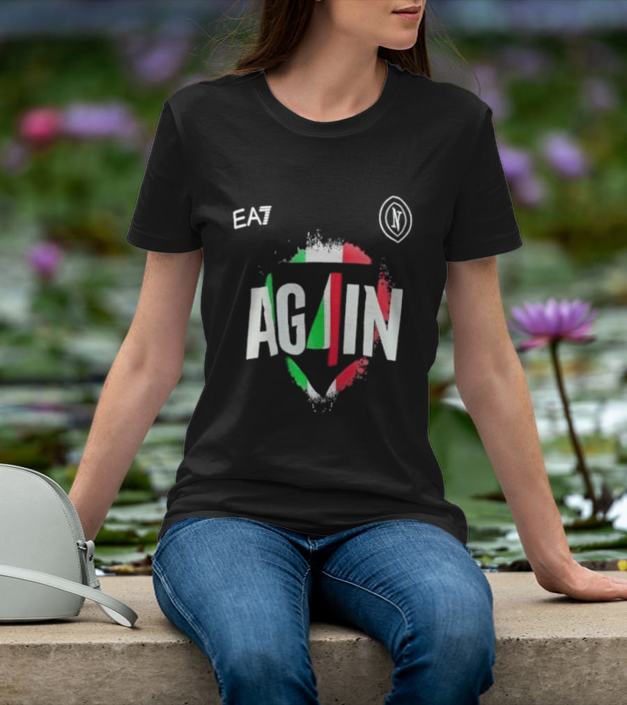 EA7 AG4IN Italian Flag T-Shirt