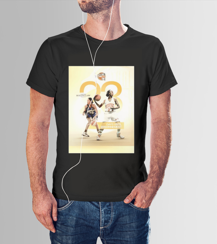 Chamique Holdsclaw Basketball Hall Of Fame 2026 Enshrinement Countdown Tennessee Mystics Number 23 T-Shirt