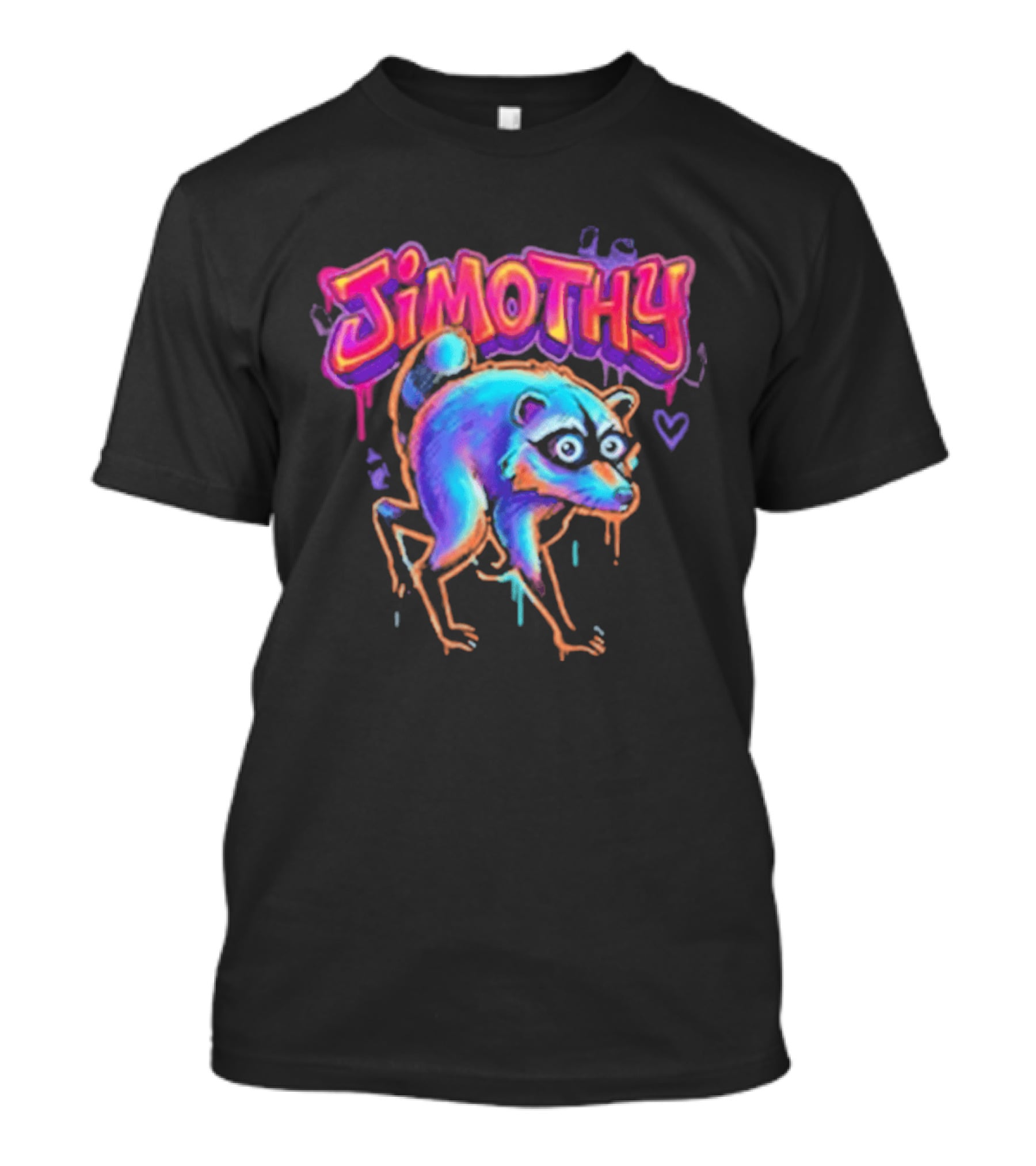 Jimothy Colorful Graffiti Raccoon T-Shirt