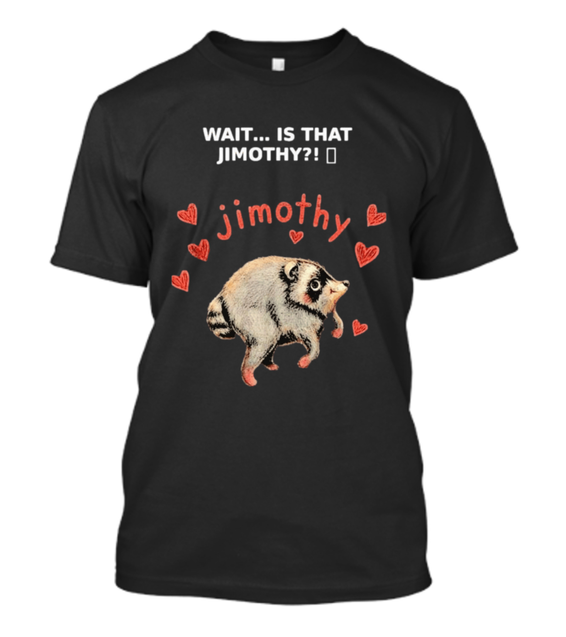 Wait Is That Jimothy Raccoon Hearts Jimothy T-Shirt