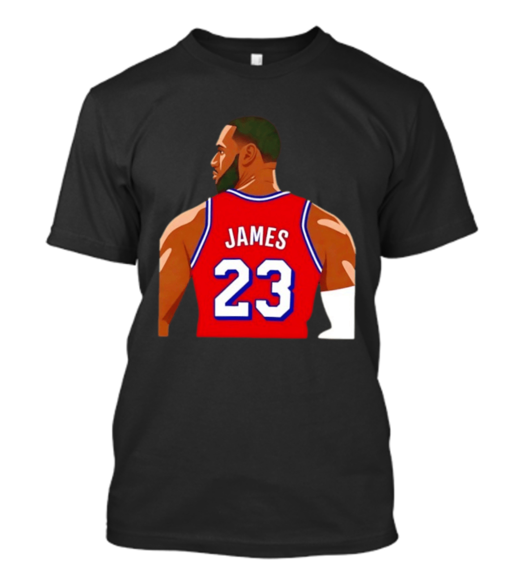 Lebron James 23 Philadelphia 76ers Red Jersey T-Shirt