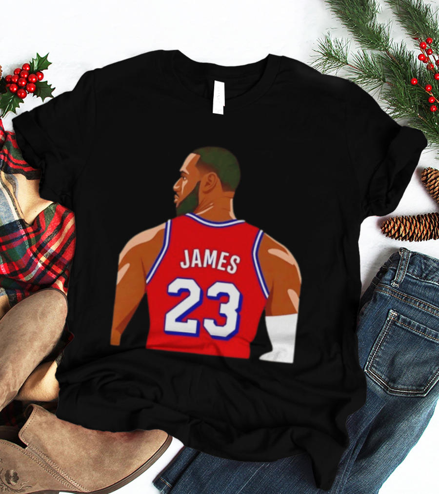 Lebron James 23 Philadelphia 76ers Red Jersey T-Shirt