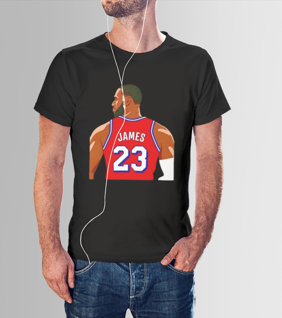 Lebron James 23 Philadelphia 76ers Red Jersey T-Shirt