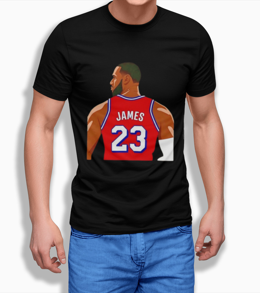 Lebron James 23 Philadelphia 76ers Red Jersey T-Shirt