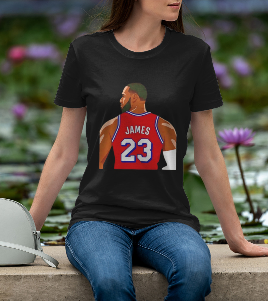 Lebron James 23 Philadelphia 76ers Red Jersey T-Shirt