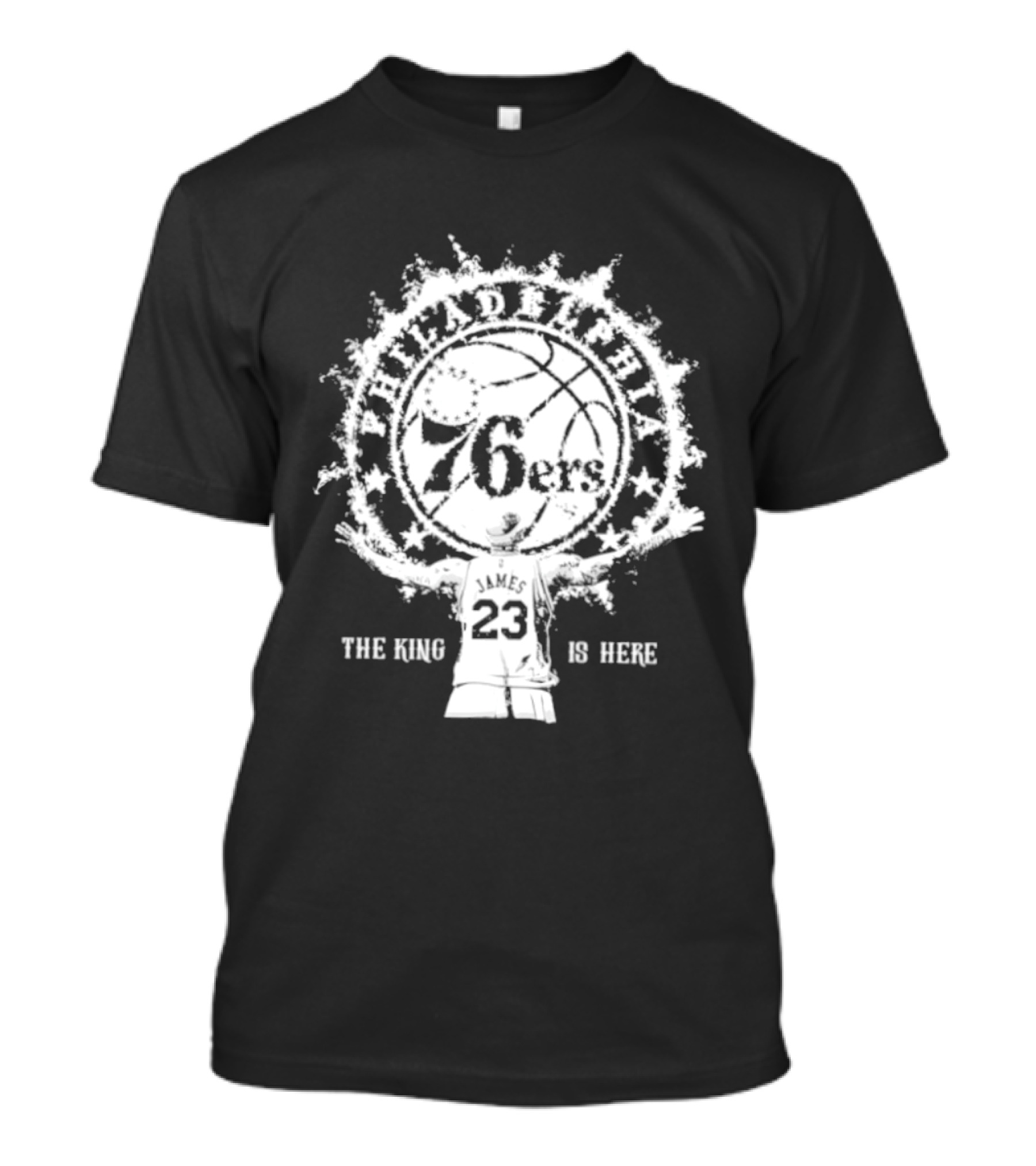 LeBron James 76ers 23 The King Is Here T-Shirt