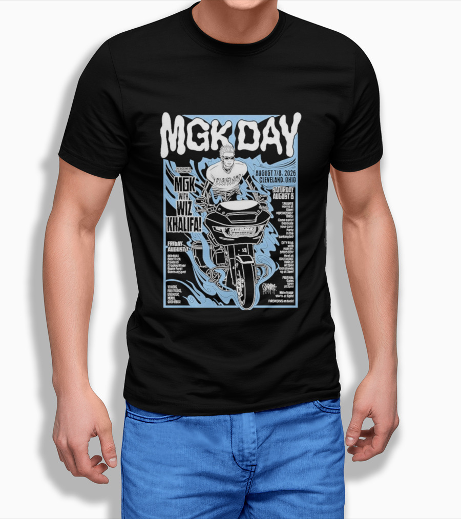 MGK Day Cleveland Ohio MGK Wiz Khalifa August 7 8 2026 T-Shirt