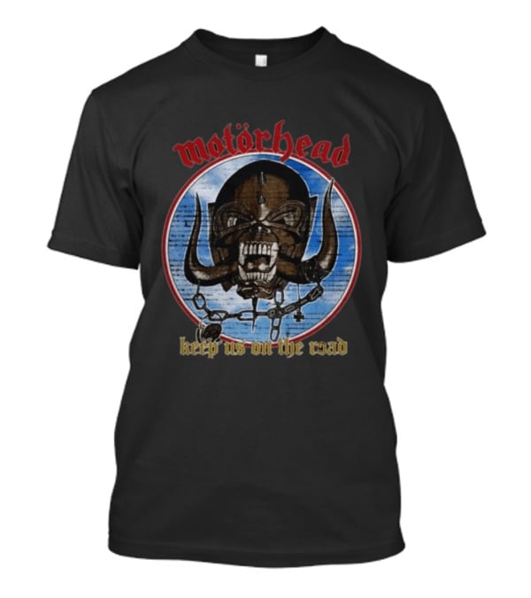 Motörhead Keep Us On The Road Skull Chain Iconic Rock Motif T-Shirt