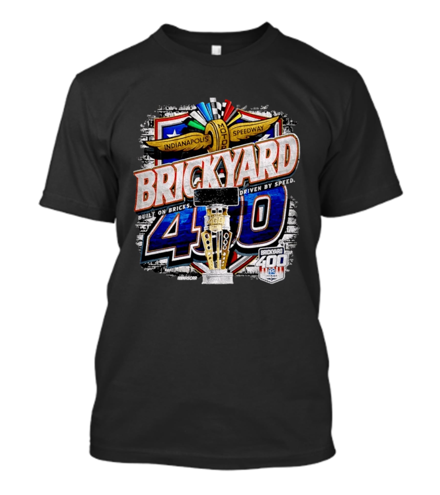 NASCAR Brickyard 400 Indianapolis Motor Speedway Built On Bricks Driven By Speed T-Shirt