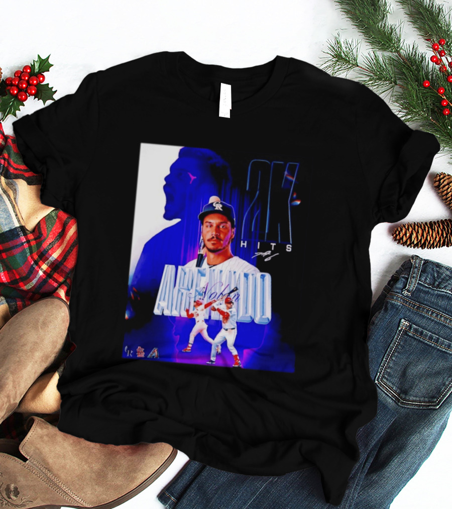 Nolan Arenado 2K Hits Retro Baseball Milestone Celebration T-Shirt
