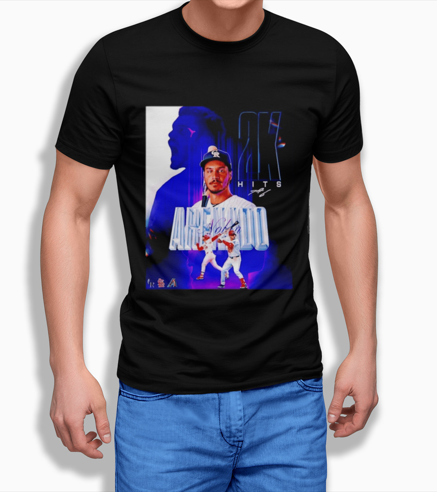 Nolan Arenado 2K Hits Retro Baseball Milestone Celebration T-Shirt