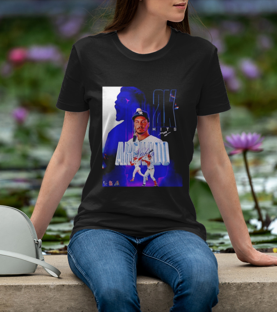 Nolan Arenado 2K Hits Retro Baseball Milestone Celebration T-Shirt