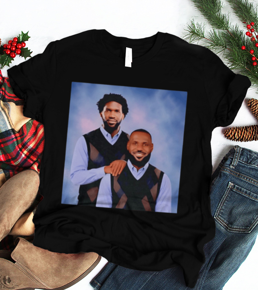 Philadelphia 76ers Lebron James Joel Embiid Step Brothers T-Shirt