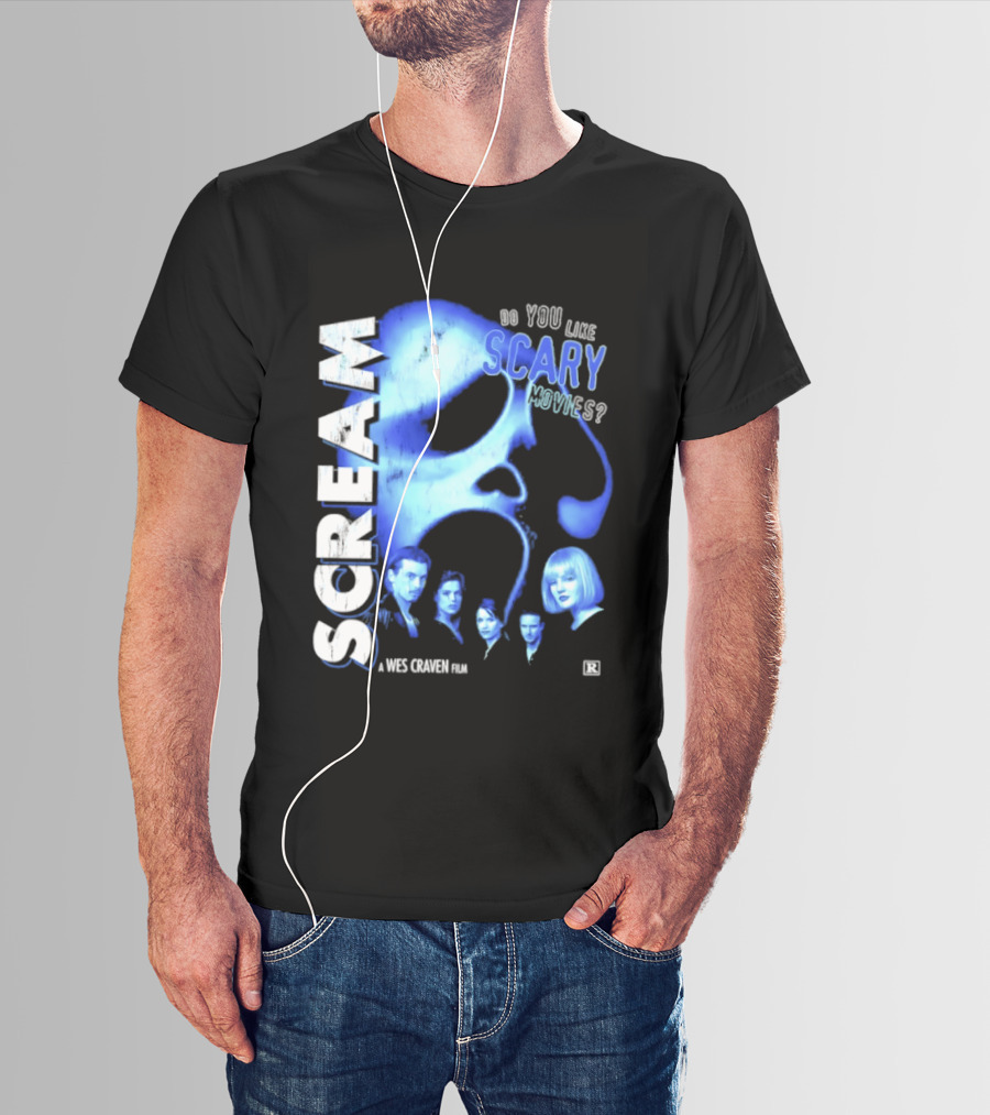 Scream Do You Like Scary Movies A Wes Craven Film Retro Collage T-Shirt