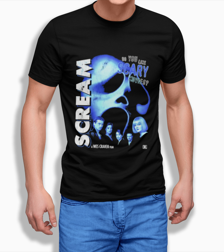 Scream Do You Like Scary Movies A Wes Craven Film Retro Collage T-Shirt