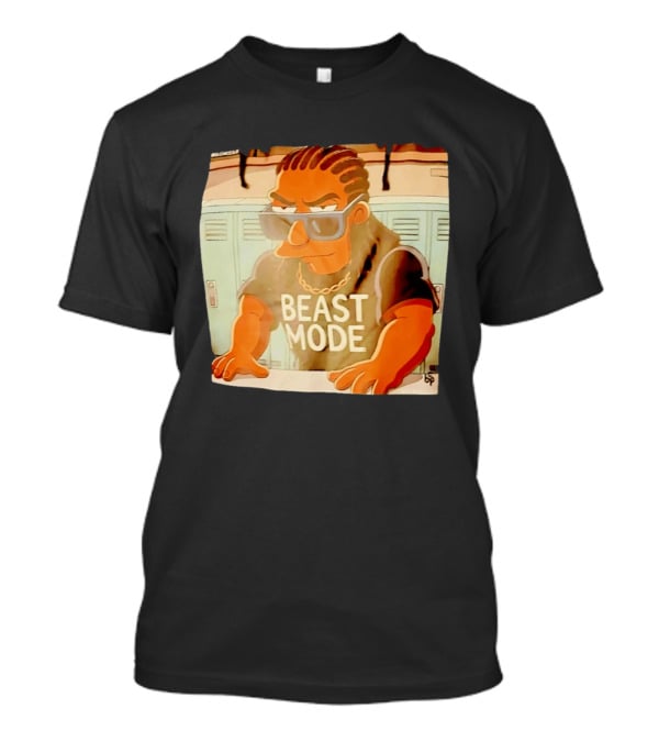 Simpson X Big Chrizzle Beast Mode Character In Sunglasses Locker Room Scene T-Shirt
