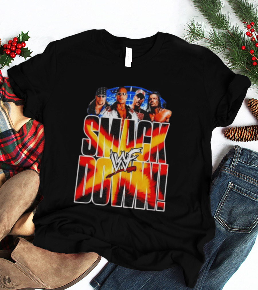 WWF SmackDown The Undertaker The Rock Stone Cold Steve Austin Triple H T-Shirt