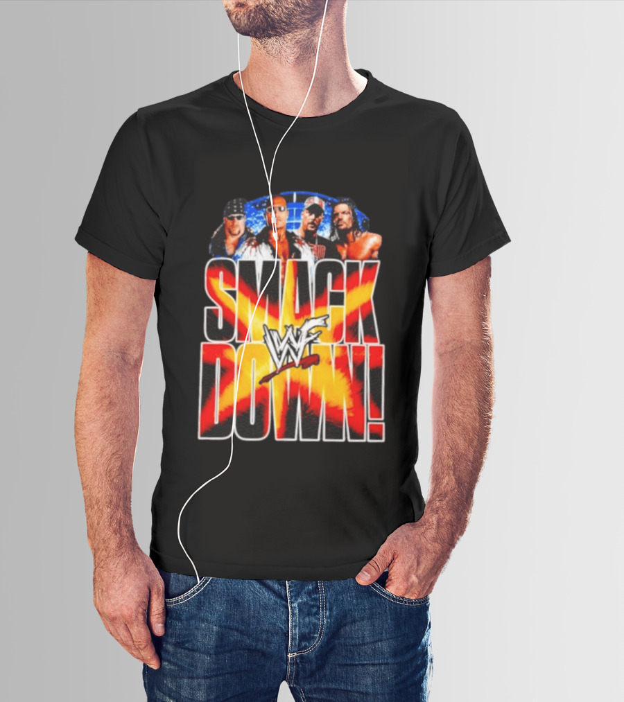 WWF SmackDown The Undertaker The Rock Stone Cold Steve Austin Triple H T-Shirt