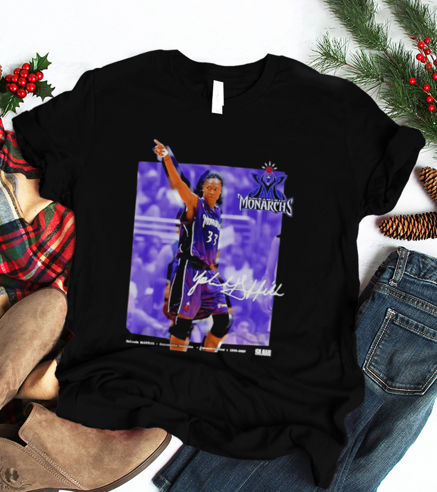 WNBA Yolanda Griffith 33 Sacramento Monarchs Basketball Legends T-Shirt