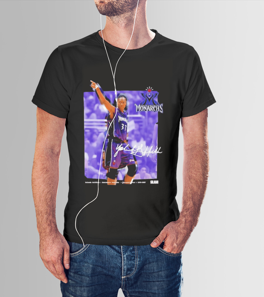 WNBA Yolanda Griffith 33 Sacramento Monarchs Basketball Legends T-Shirt