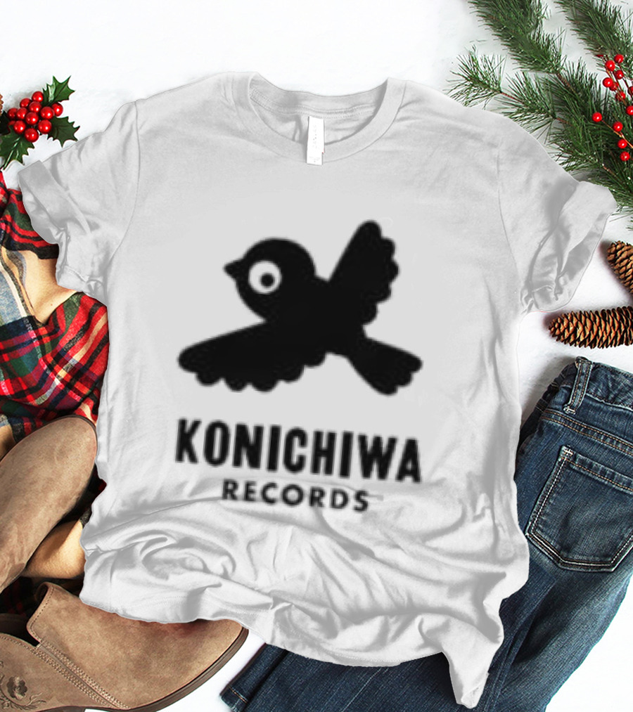 Konichiwa Records Black Bird Icon Gray Robyn Store T-Shirt