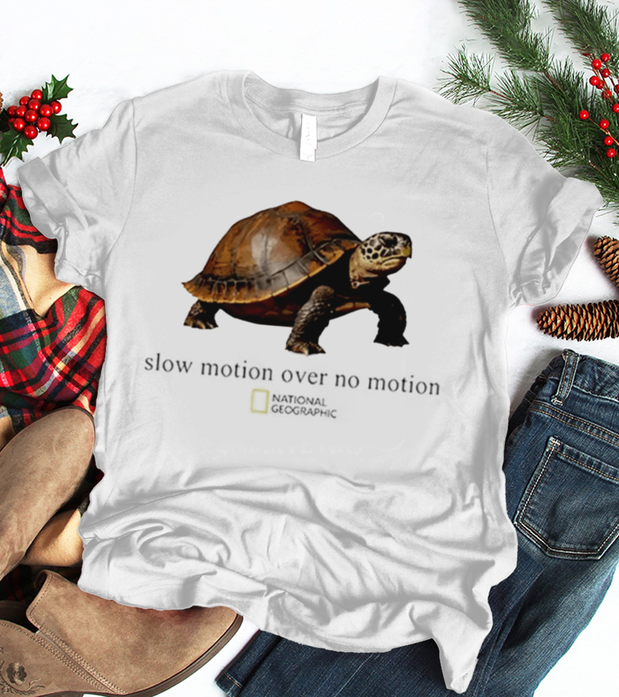 Slow Motion Over No Motion Turtle National Geographic T-Shirt