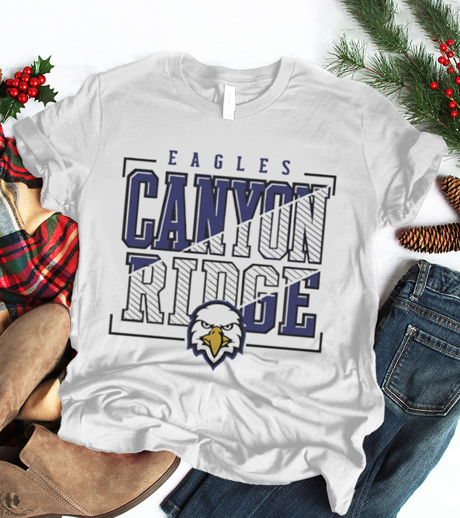 Canyon Ridge Eagles Crown Trio Slanted Lines Head T-Shirt