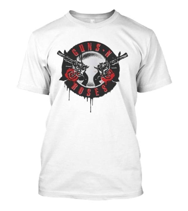 Guns N Roses World Tour 2026 Spray Painted Skull And Roses T-Shirt
