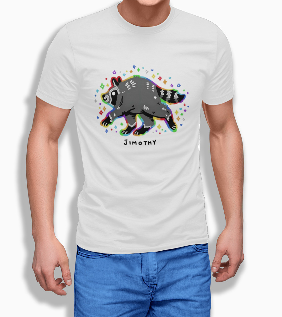Jimothy Raccoon Trash Panda Colorful Rainbow T-Shirt