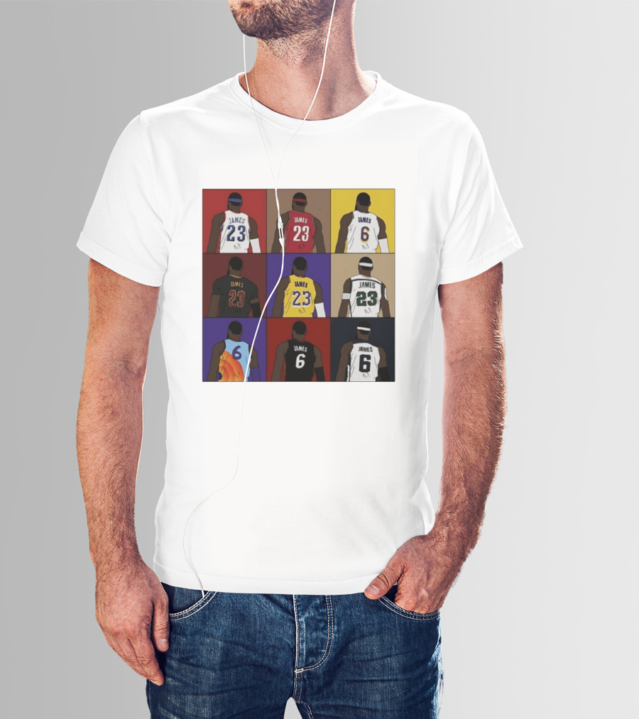 LeBron James Each Team History Philadelphia 76ers NBA 2026 T-Shirt