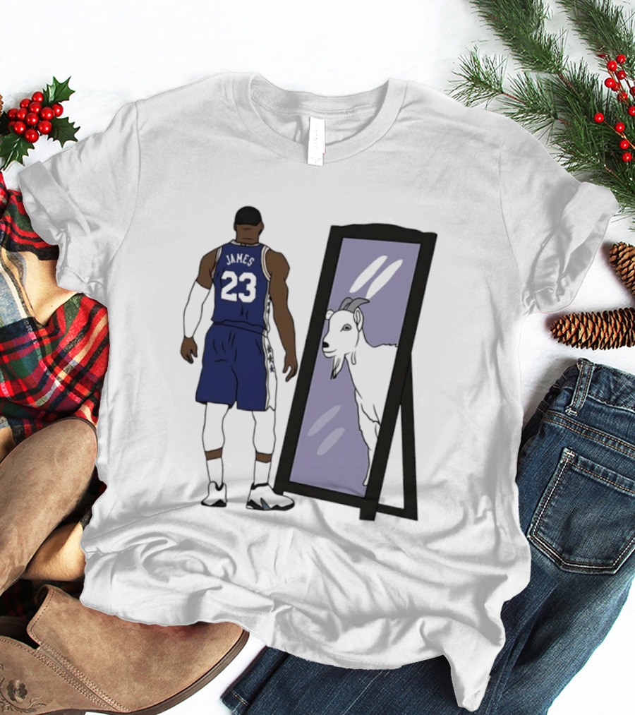 LeBron James Mirror 23 GOAT Reflection Philadelphia 76ers T-Shirt