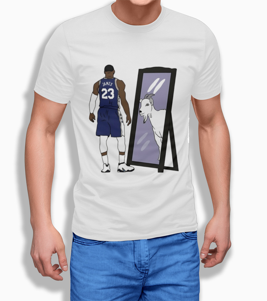 LeBron James Mirror 23 GOAT Reflection Philadelphia 76ers T-Shirt