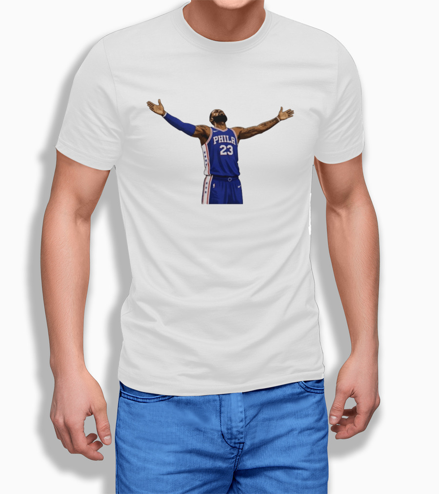 LeBron James Philadelphia 76ers Number 23 NBA Celebration Moment T-Shirt
