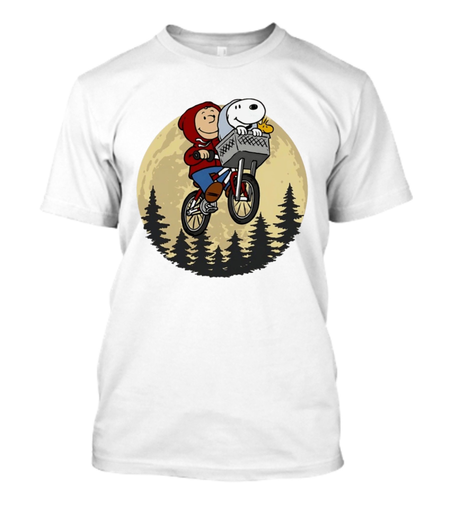 Moon Ride Snoopy And Charlie Brown Bicycle Adventure T-Shirt