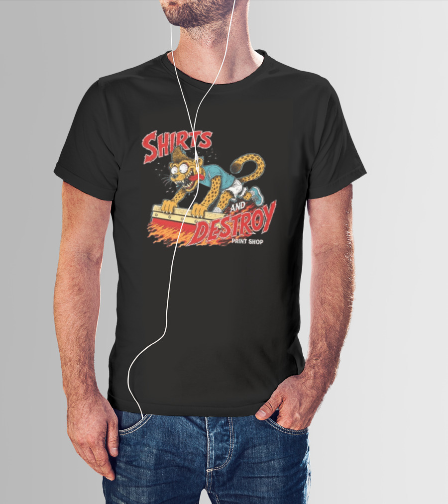 Shirts And Destroy Print Shop Screem Drinting 2 Sided T-Shirt