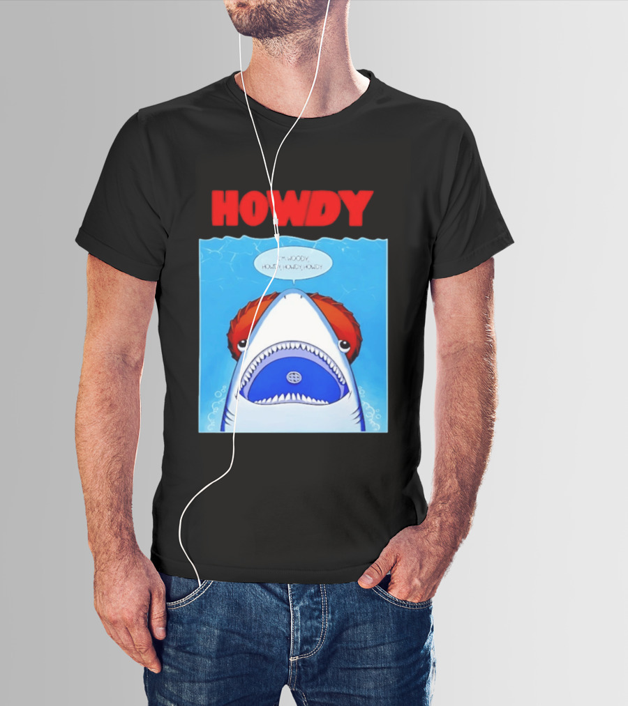 Howdy I'm Woody Shark Howdy Howdy Howdy Toy Story Mashup T-Shirt