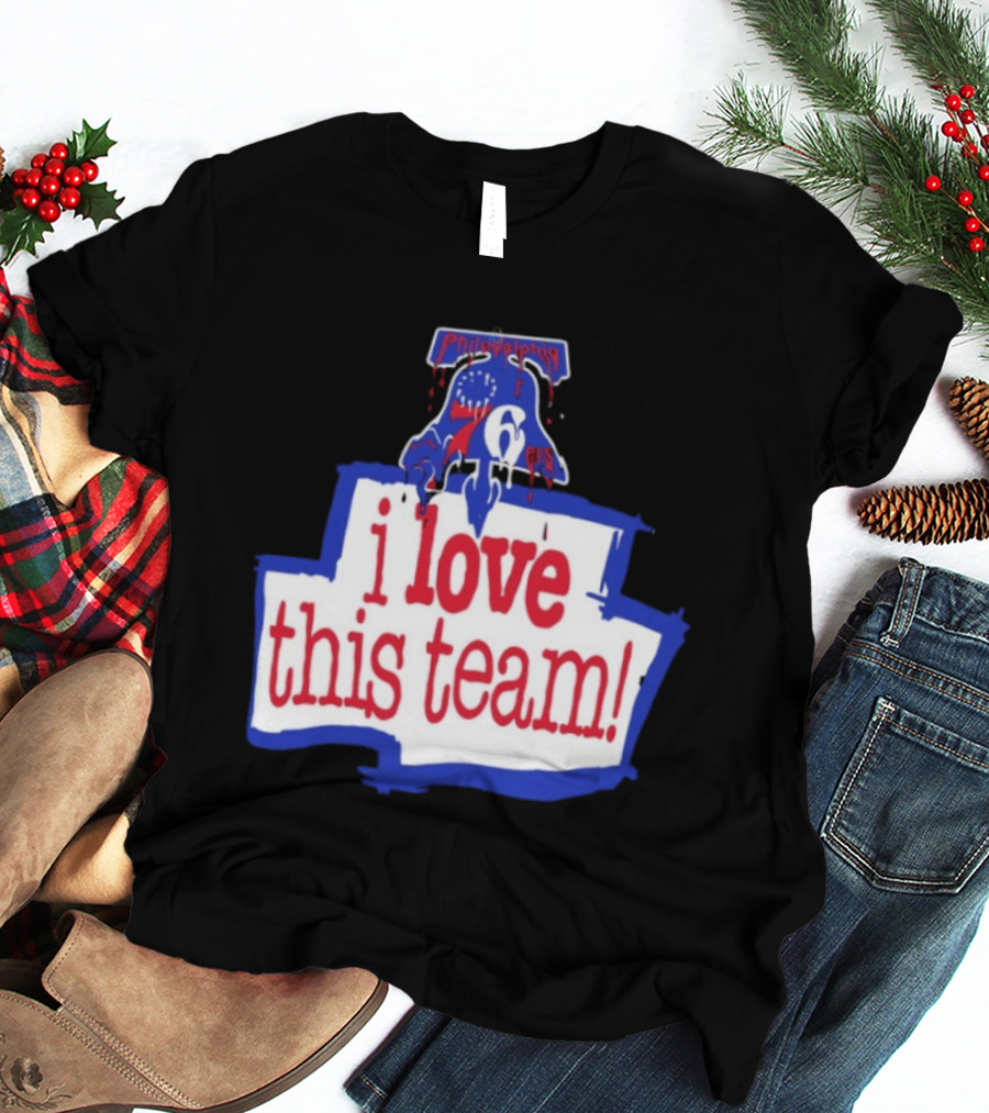 I Love This Team Philadelphia 76ers Basketball 23 LeBron James T-Shirt