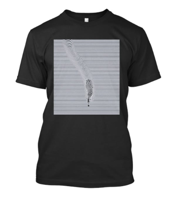 Zebra Optical Illusion Striped Black And White T-Shirt