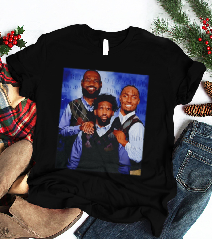 LeBron James Tyrese Maxey Joel Embiid Step Brothers Philadelphia Basketball T-Shirt