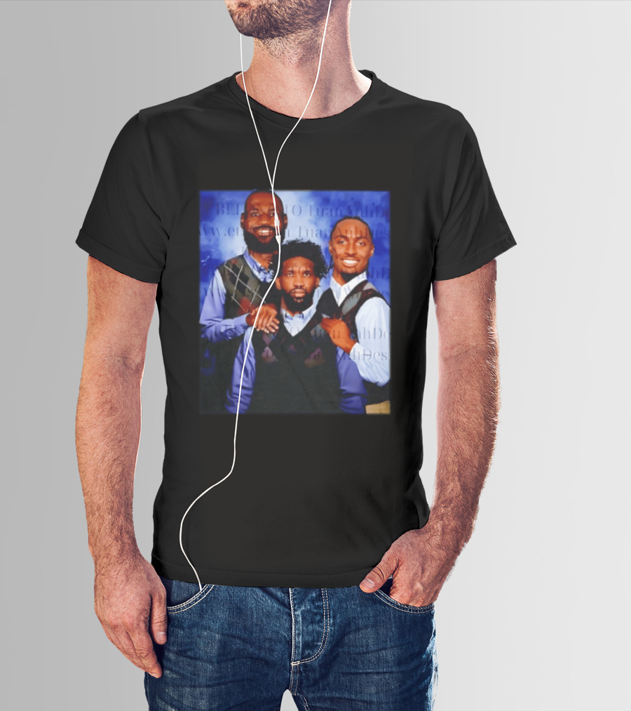 LeBron James Tyrese Maxey Joel Embiid Step Brothers Philadelphia Basketball T-Shirt