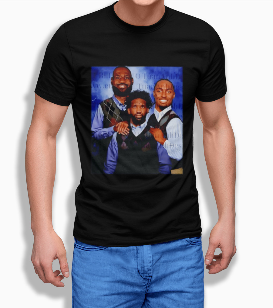LeBron James Tyrese Maxey Joel Embiid Step Brothers Philadelphia Basketball T-Shirt