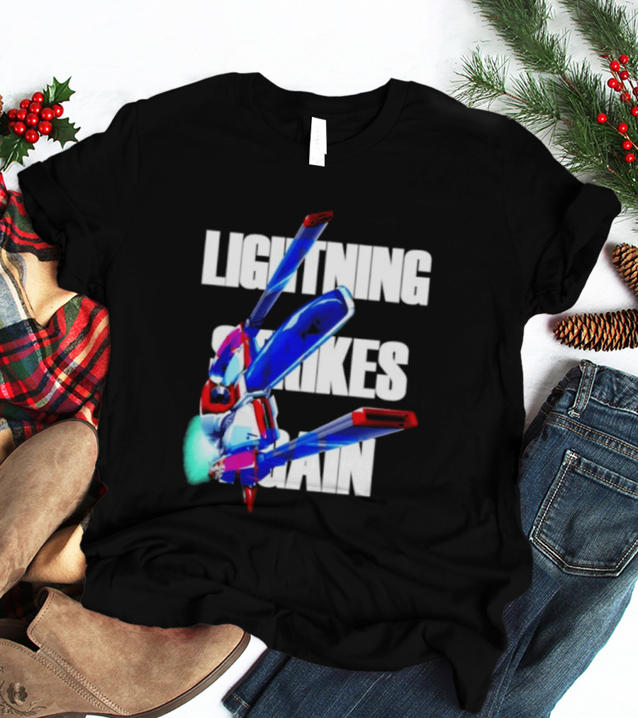 Lightning Strikes Again Gundam Mecha Robot T-Shirt