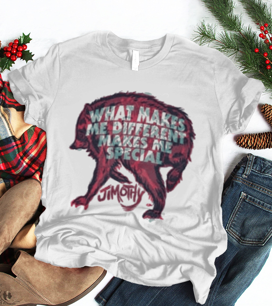 Jimothy What Makes Me Different Makes Me Special Wolf T-Shirt