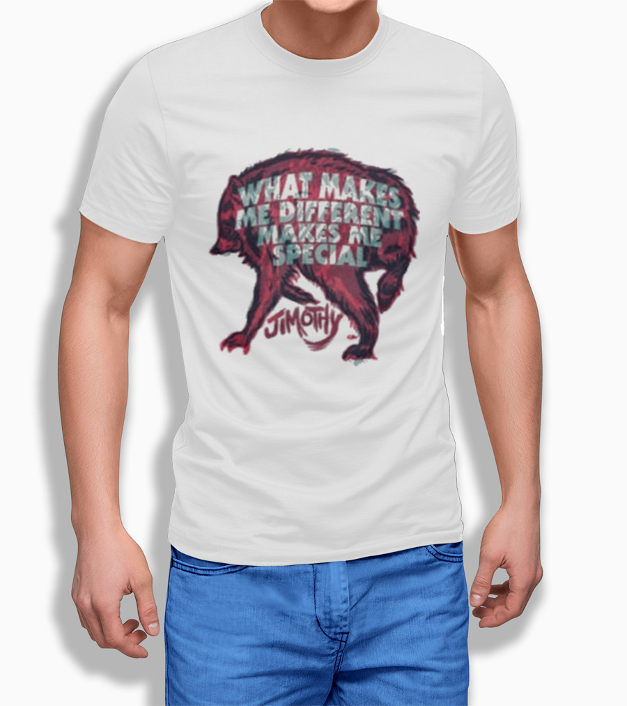 Jimothy What Makes Me Different Makes Me Special Wolf T-Shirt