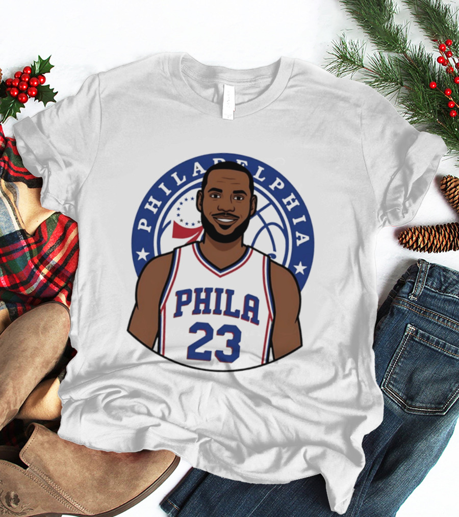 King James Philadelphia Phila 23 Basketball 76ers Star T-Shirt