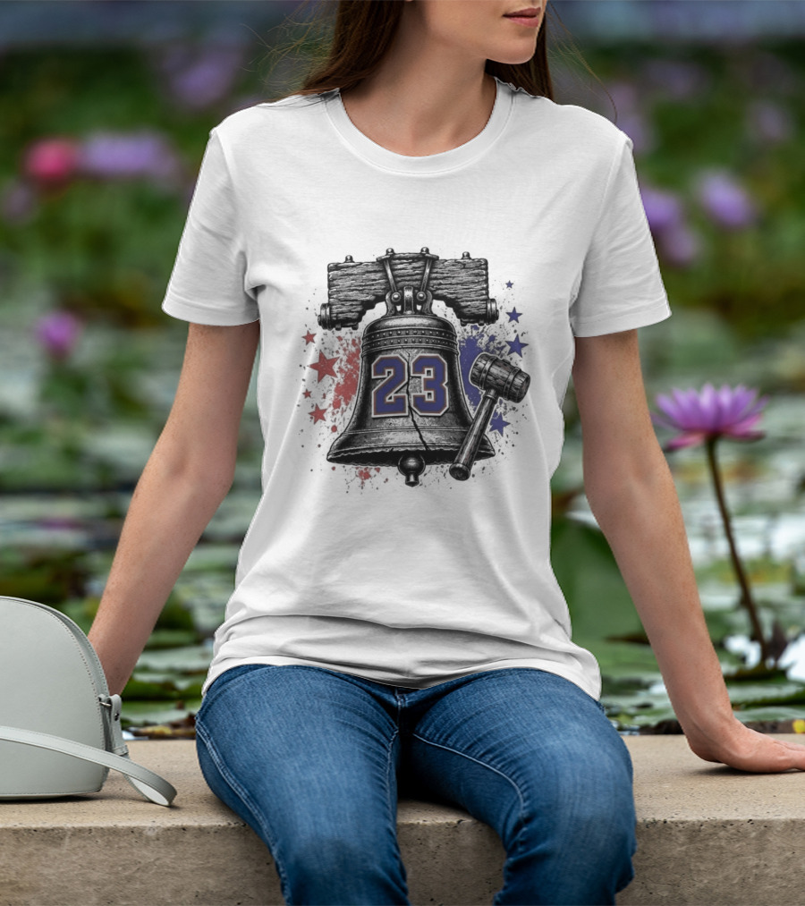 Lebron James 23 Liberty Bell Philadelphia 76ers Fan T-Shirt