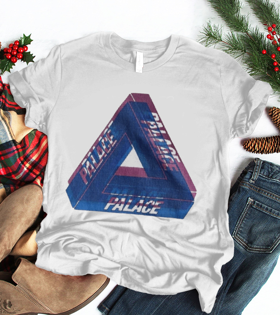 Palace Blur Tri Ferg Optical Illusion Triangles T-Shirt