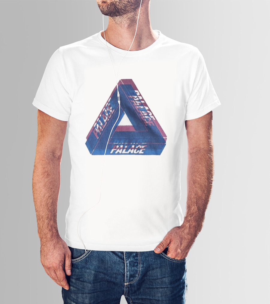 Palace Blur Tri Ferg Optical Illusion Triangles T-Shirt