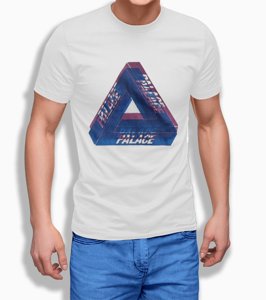 Palace Blur Tri Ferg Optical Illusion Triangles T-Shirt